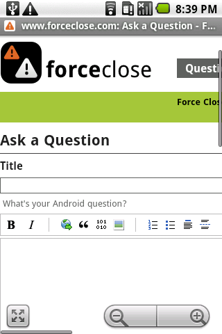 Force Close Android Productivity