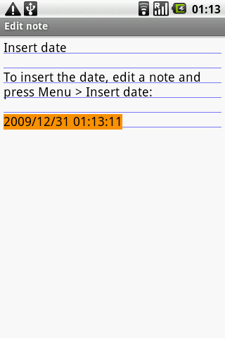 OI Insert Date Android Productivity