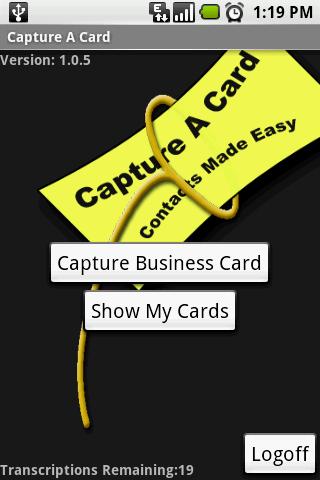 Capture A Card-Trial Android Productivity