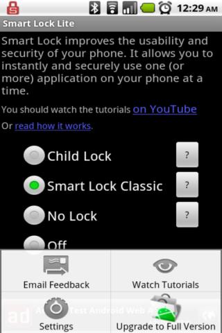 Smart Lock Lite Android Productivity