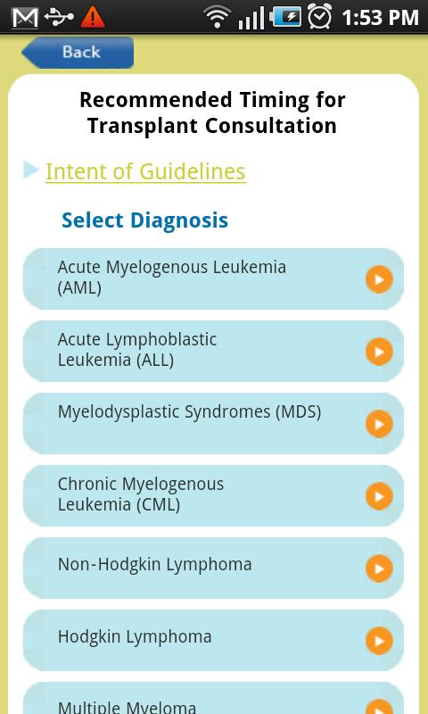 Transplant (HCT) Guidelines Android Health & Fitness