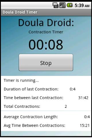 Doula Droid Contraction Timer Android Health