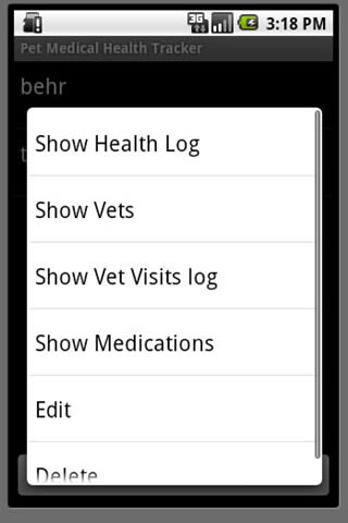 Pet Medical Tracker Log App