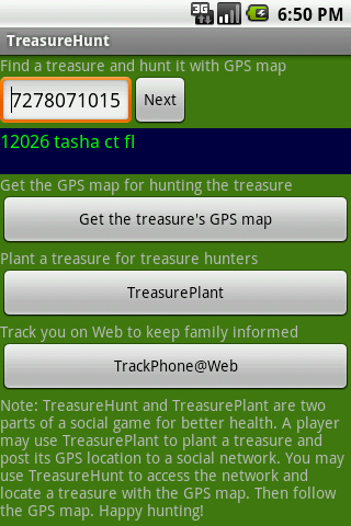 TreasureHunt Android Health