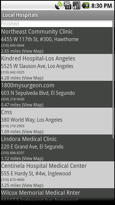 Local Hospitals Android Health