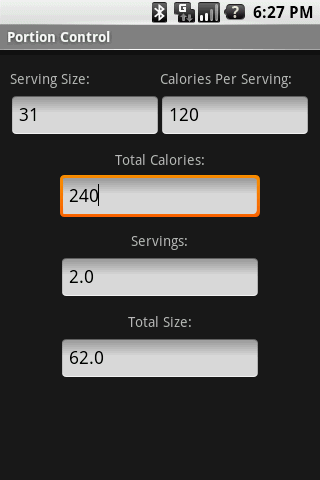 Portion Control Android Health