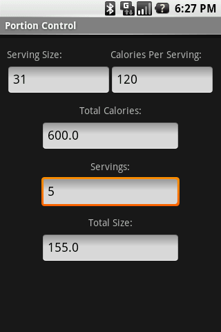 Portion Control Android Health