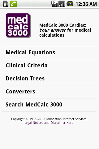 MedCalc 3000 Cardiac Android Health