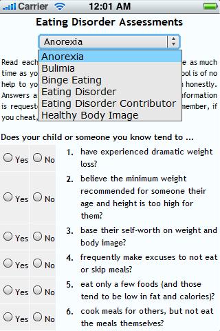 Eating Disorder Assessments Android Health