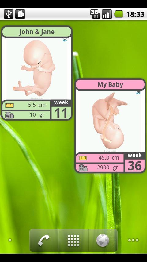 Baby Widget — inches & pounds Android Health