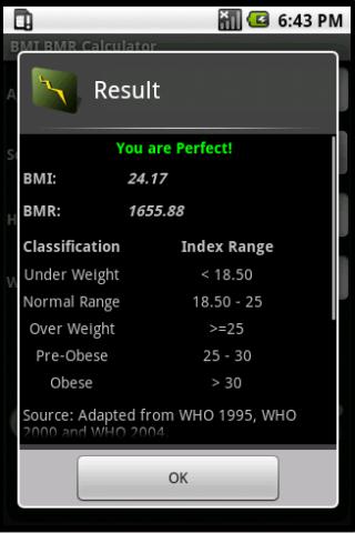 BMI BMR Calculator Android Health