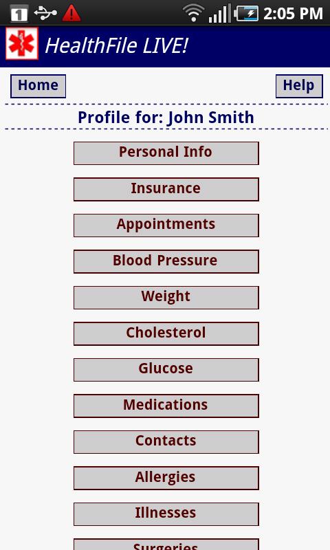 HealthFile LIVE! Android Health