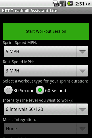HIIT Treadmill Assistant Lite Android Health