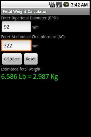 Fetal Weight Calculator Android Health