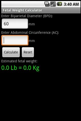 Fetal Weight Calculator Android Health