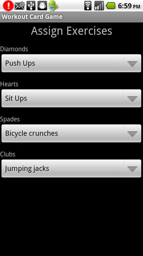 Workout Card Game Android Health