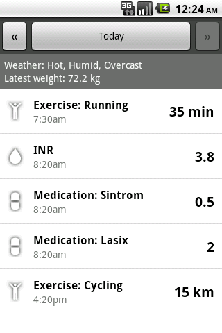 INR Tracker Demo Android Health