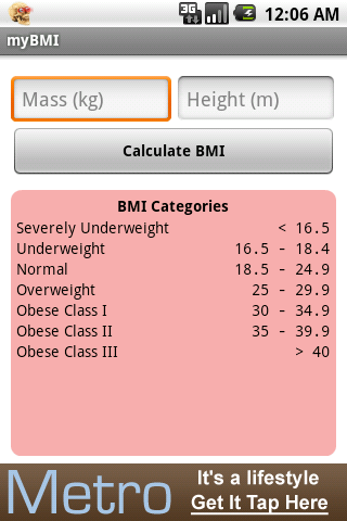 myBMI Android Health & Fitness