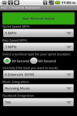 HIIT Treadmill Assistant Android Health