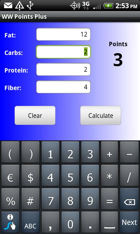 Points+ Android Health & Fitness