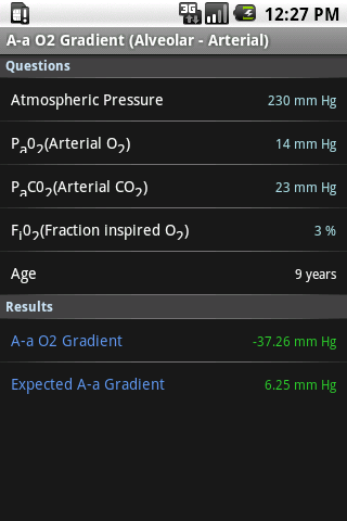 A-a Oxygen Gradient Calculator Android Health