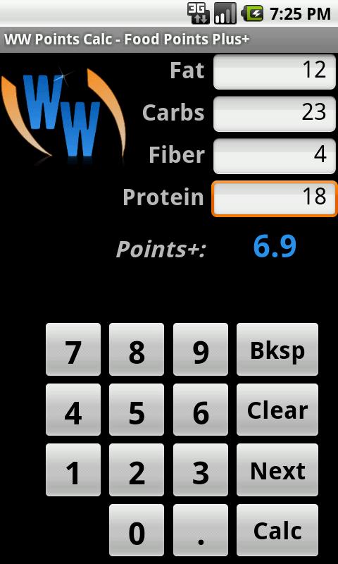 WW Food & Activity Calc