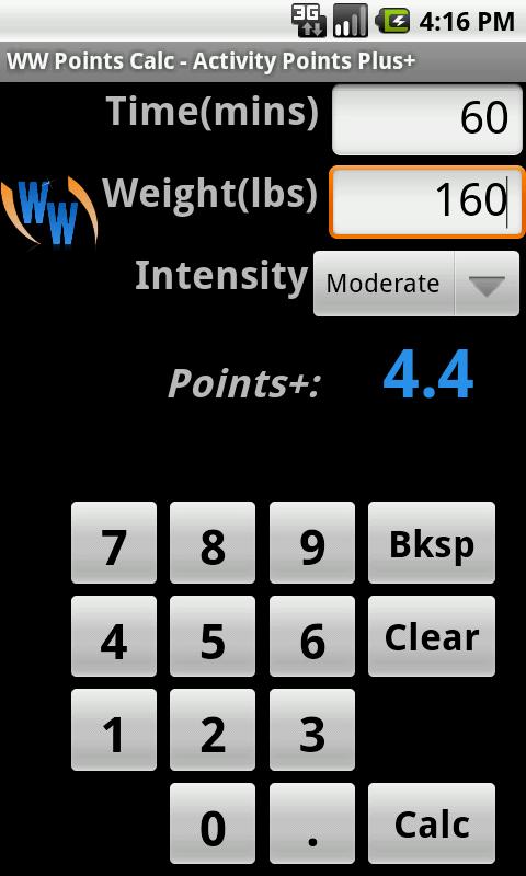 WW Food & Activity Calc Android Health