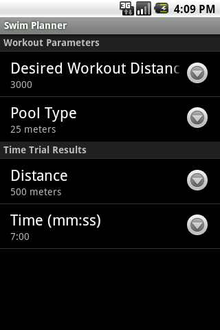 Swim Planner Android Health