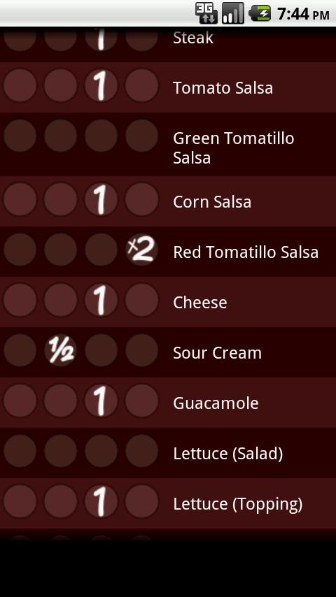 Chipotle Nutrition Calc Android Health