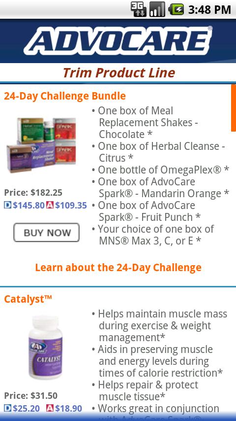 AdvoCare Mobile Android Health