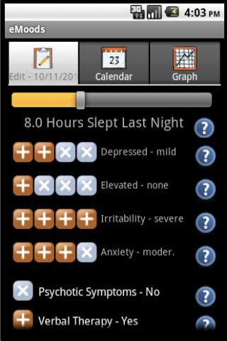 eMoods Bipolar Mood Tracker Android Health