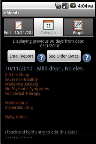 eMoods Bipolar Mood Tracker Android Health