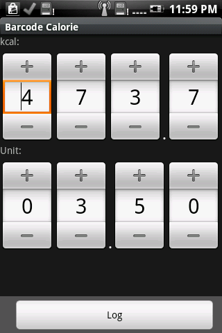 Barcode Calorie Android Health