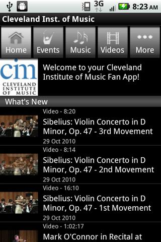 Cleveland Institute of Music Android Multimedia