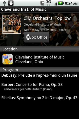 Cleveland Institute of Music Android Multimedia