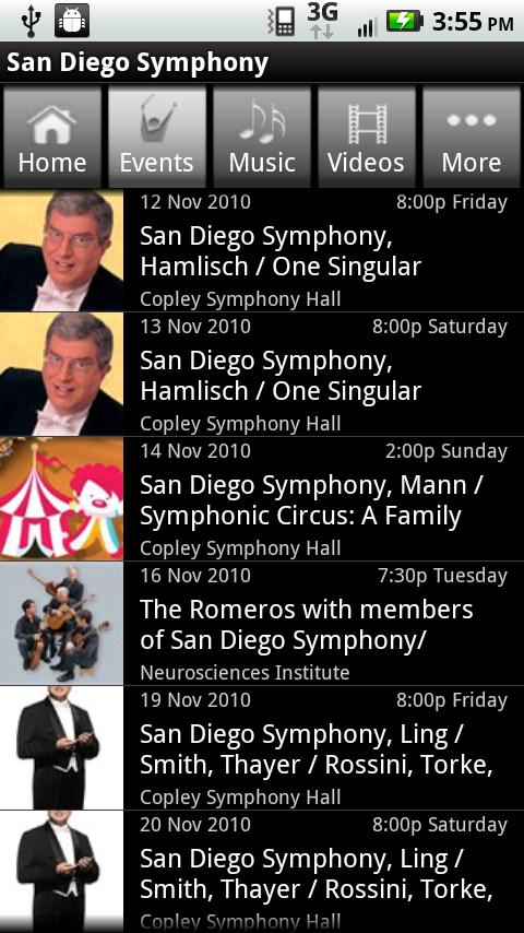 San Diego Symphony Android Multimedia