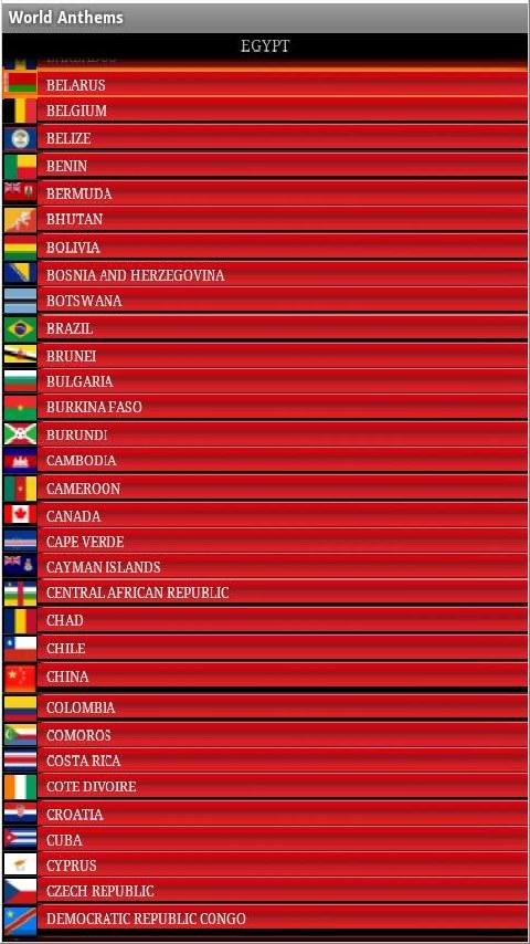 World National Anthems Android Media & Video