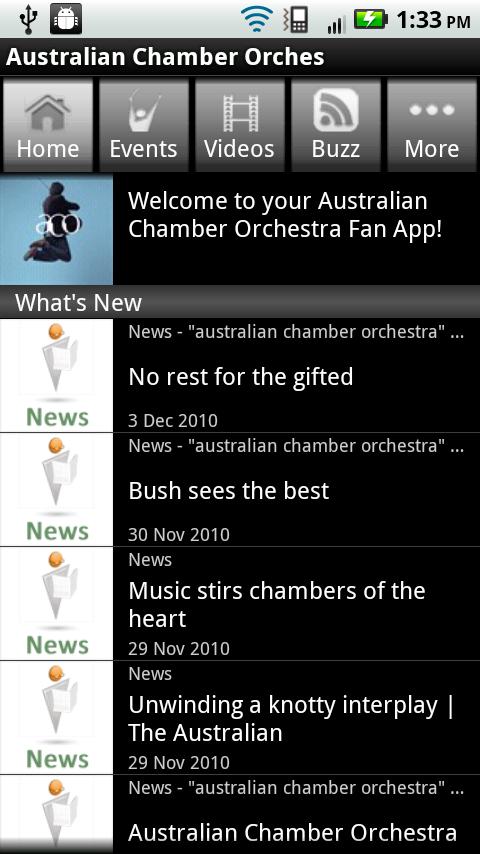 Australian Chamber Orchestra Android Multimedia