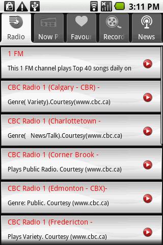 Radio Canada with Recorder Android Multimedia