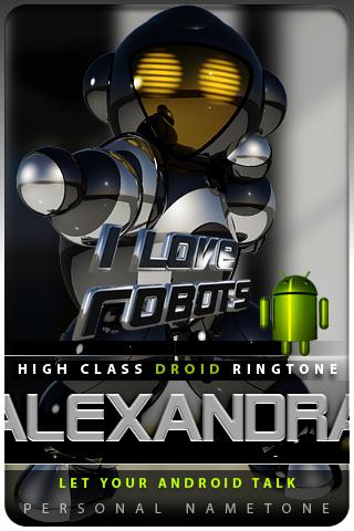 ALEXANDRA nametone droid Android Multimedia