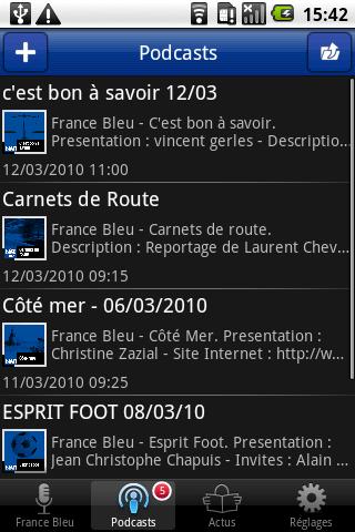 FRANCE BLEU Android Multimedia