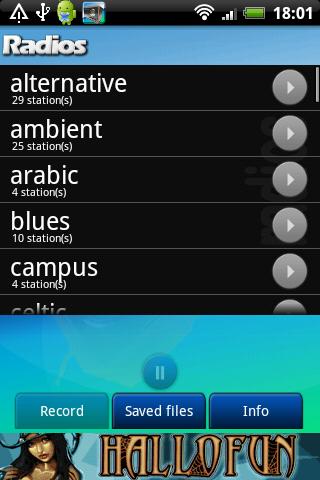 webRadios wifi online radio Android Multimedia