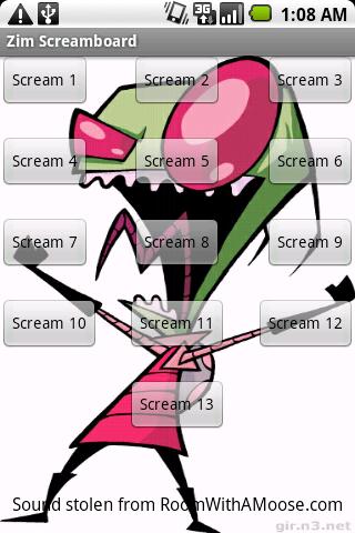Invader Zim Screamboard Android Multimedia