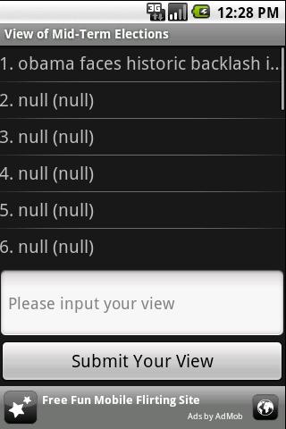 View of Mid-Term Elections Android Social