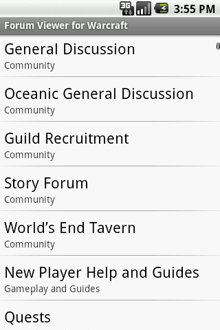 Forum Viewer for Warcraft Android Social