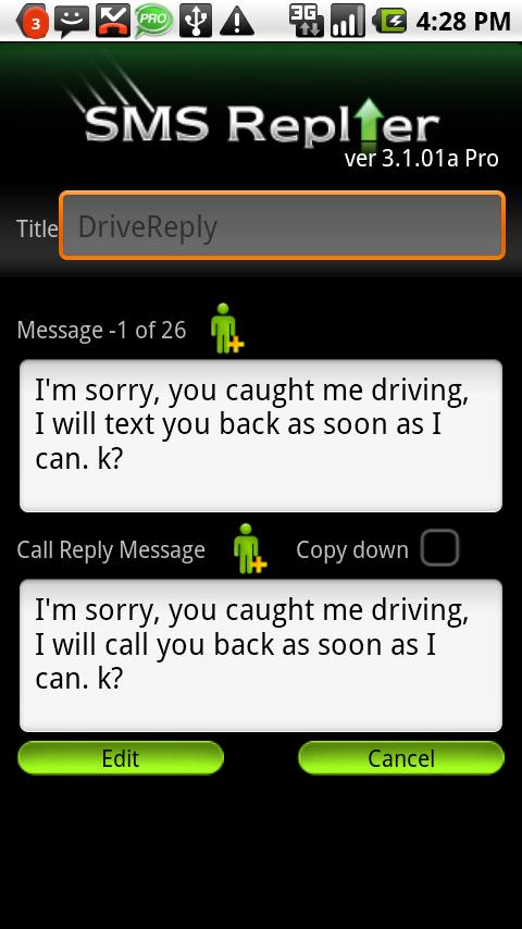 SMS Replier Pro 3.2 (src:3) Android Social