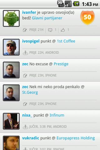 Punkt Android Social