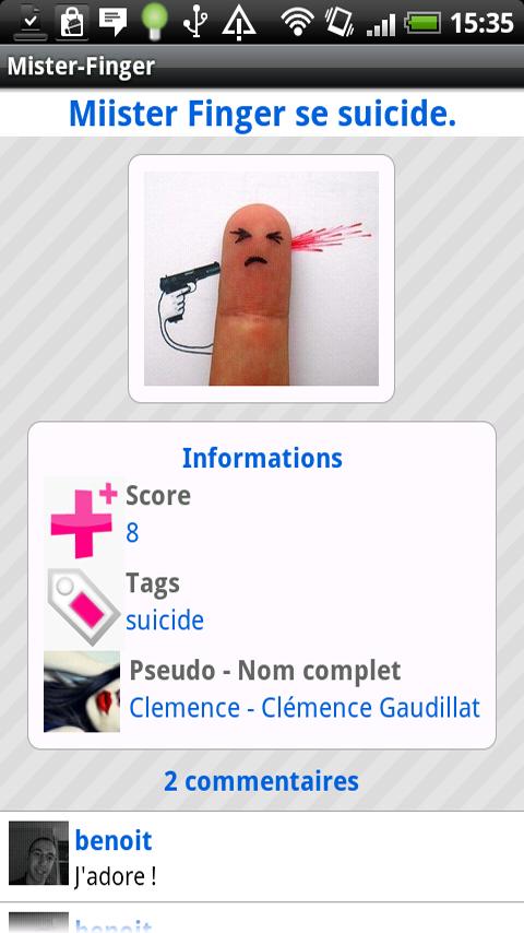 Mister-Finger : Funny fingers Android Social