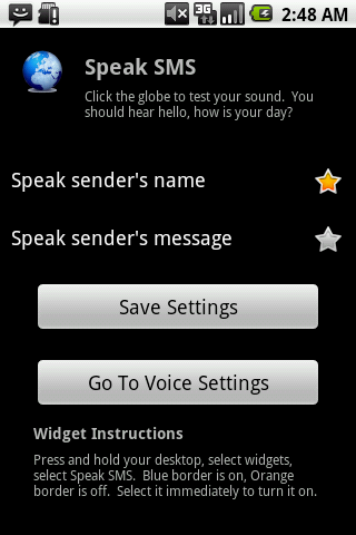 Speak SMS Android Social