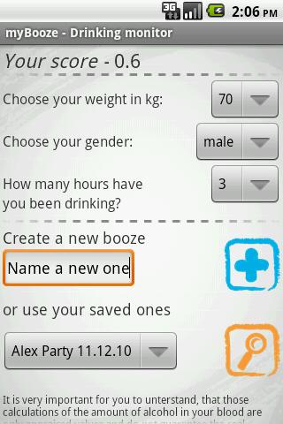 myBooze – Alcohol Monitor Android Social